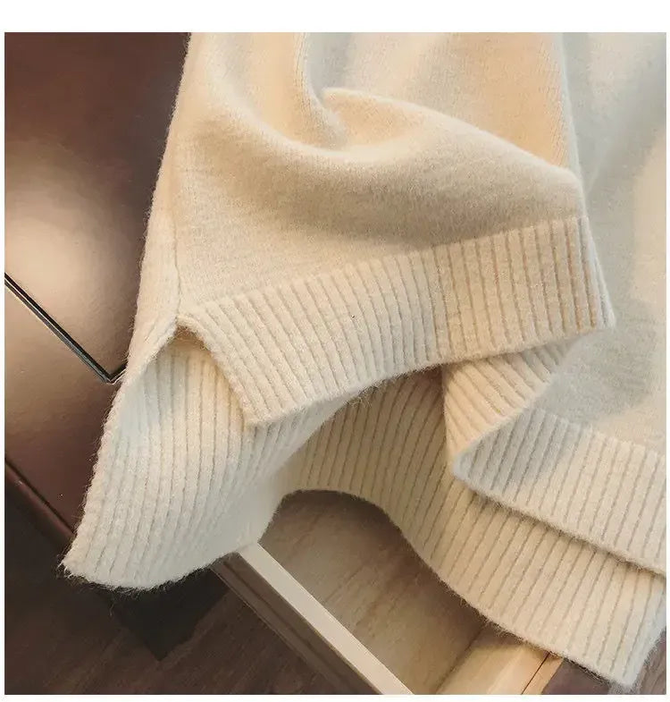 T-line Women's Korean Style V-neck Sweater vest Knit Vest Simple Preppy Style Loose Fit Outer Wear Stylish Clip-on Trendy Vest(2 weeks delivery)