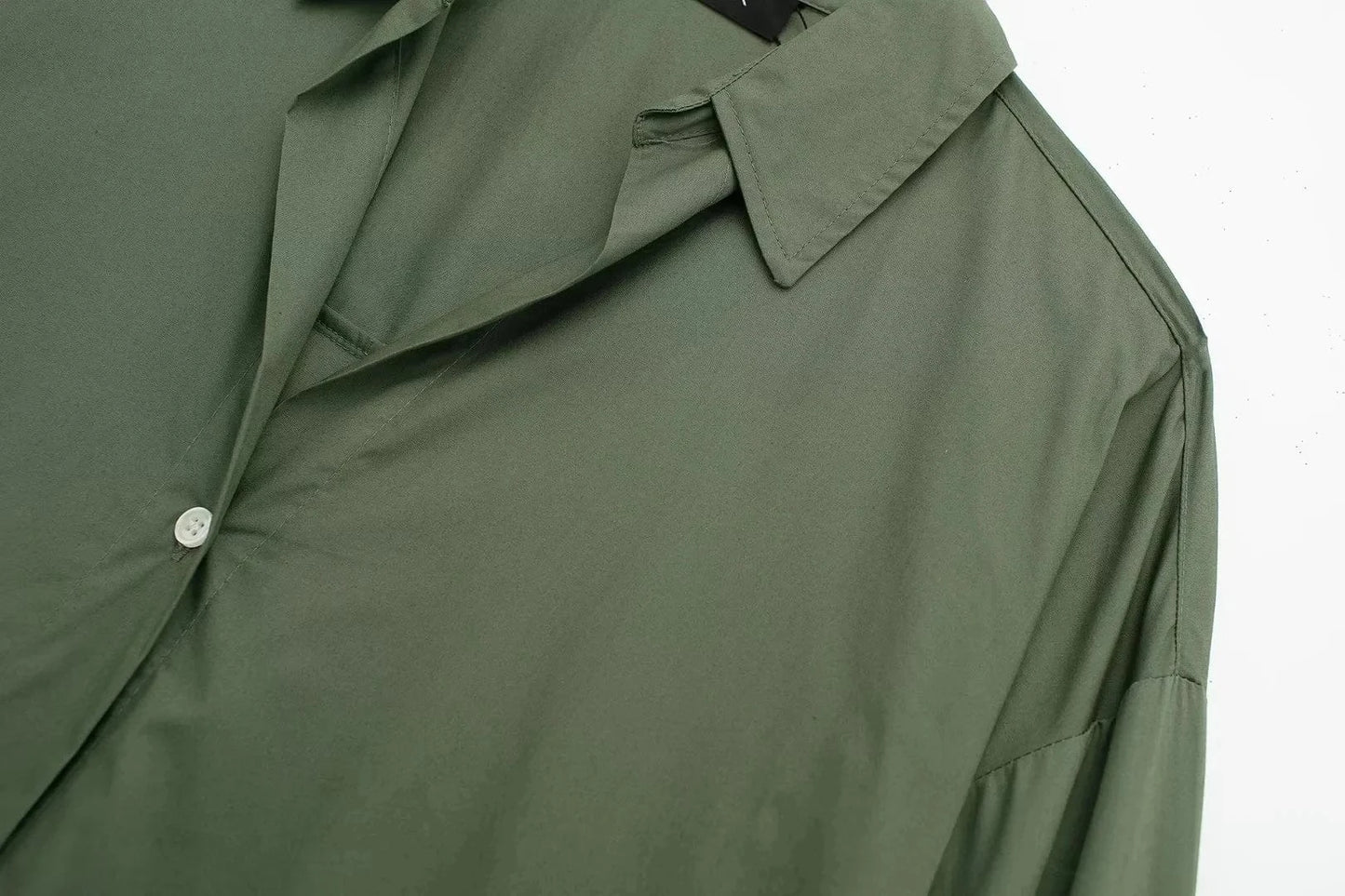 T-line Women's  Long Sleeve Lapel Blouses, V-neck, Single Breasted, Loose, Shirt, Tops (2 weeks delivery)