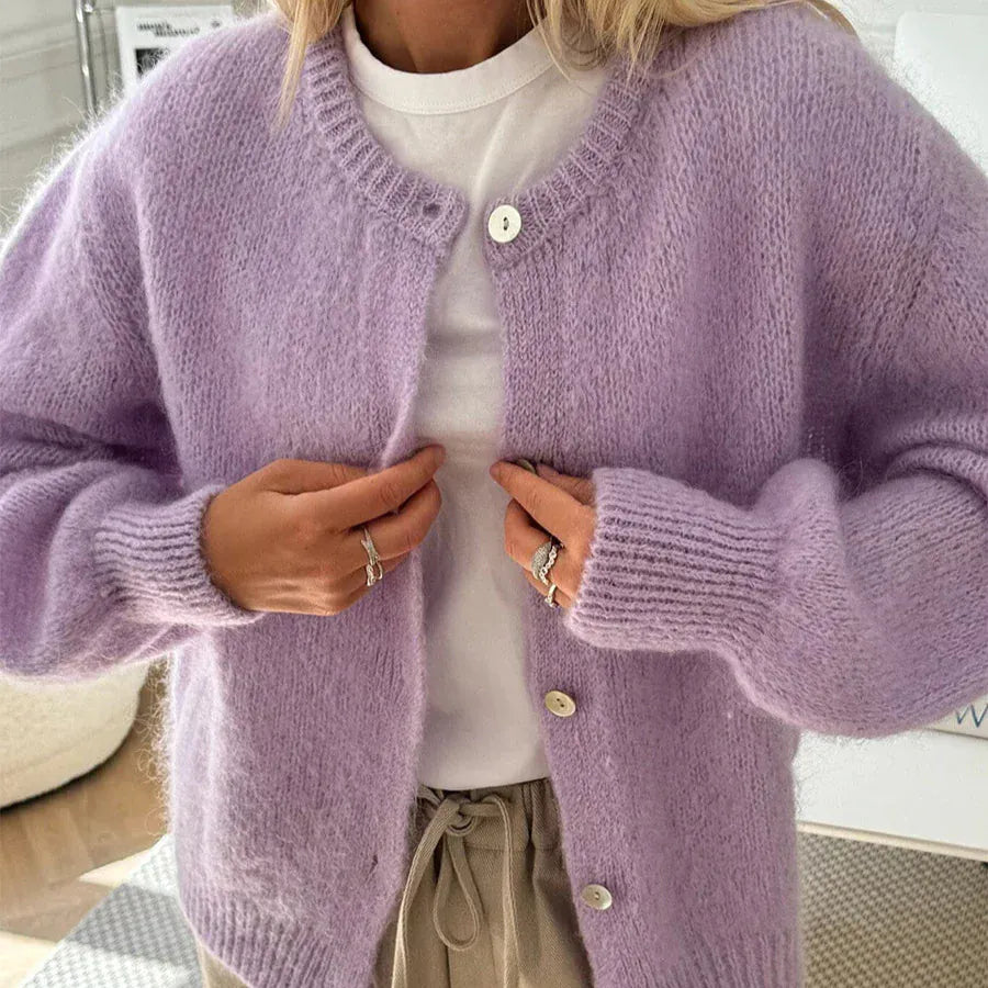 T-line Women's Solid Color Cardigan ,  Long Sleeve,  Button,   Sweater Soft Knit,  Winter  / Fall  (2 weeks delivery)