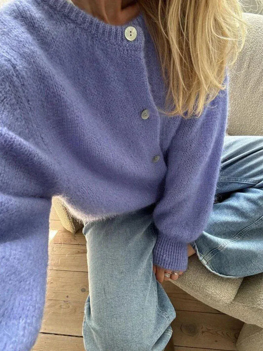 T-line Women's Solid Color Cardigan ,  Long Sleeve,  Button,   Sweater Soft Knit,  Winter  / Fall  (2 weeks delivery)