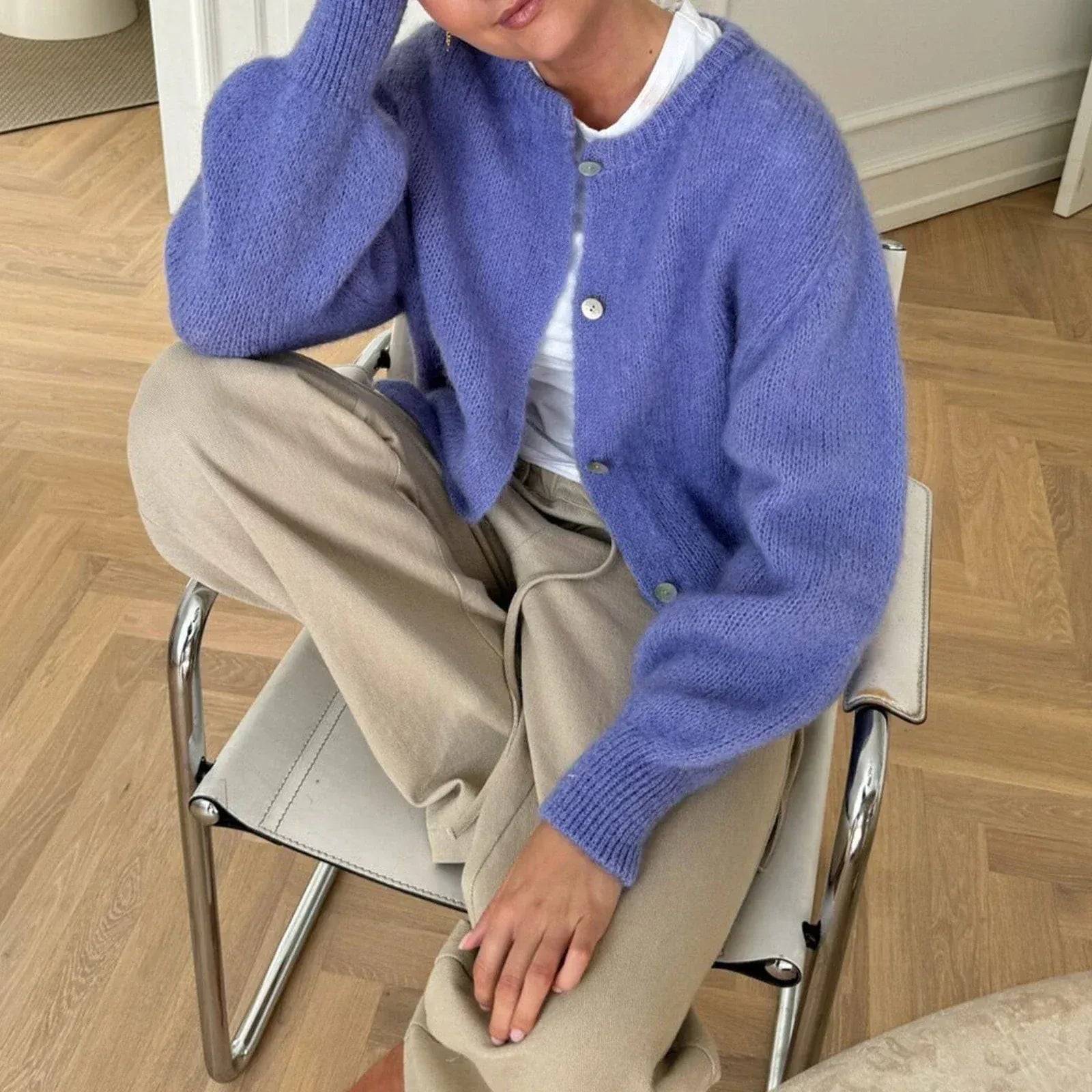 T-line Women's Solid Color Cardigan ,  Long Sleeve,  Button,   Sweater Soft Knit,  Winter  / Fall  (2 weeks delivery)