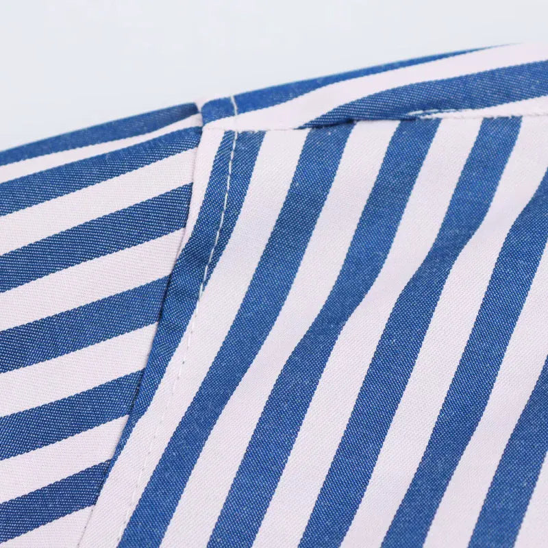 T-line women's  striped, long sleeve, lapel, loose,  poplin shirt multi-color (2 weeks delivery)