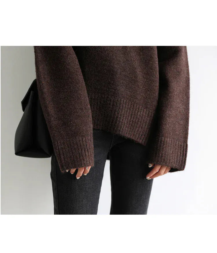 T-line Women's Sweater,  pullover, Loose,  Warm, Solid,  Knitwear,  Autumn / Winter  (2 weeks delivery)