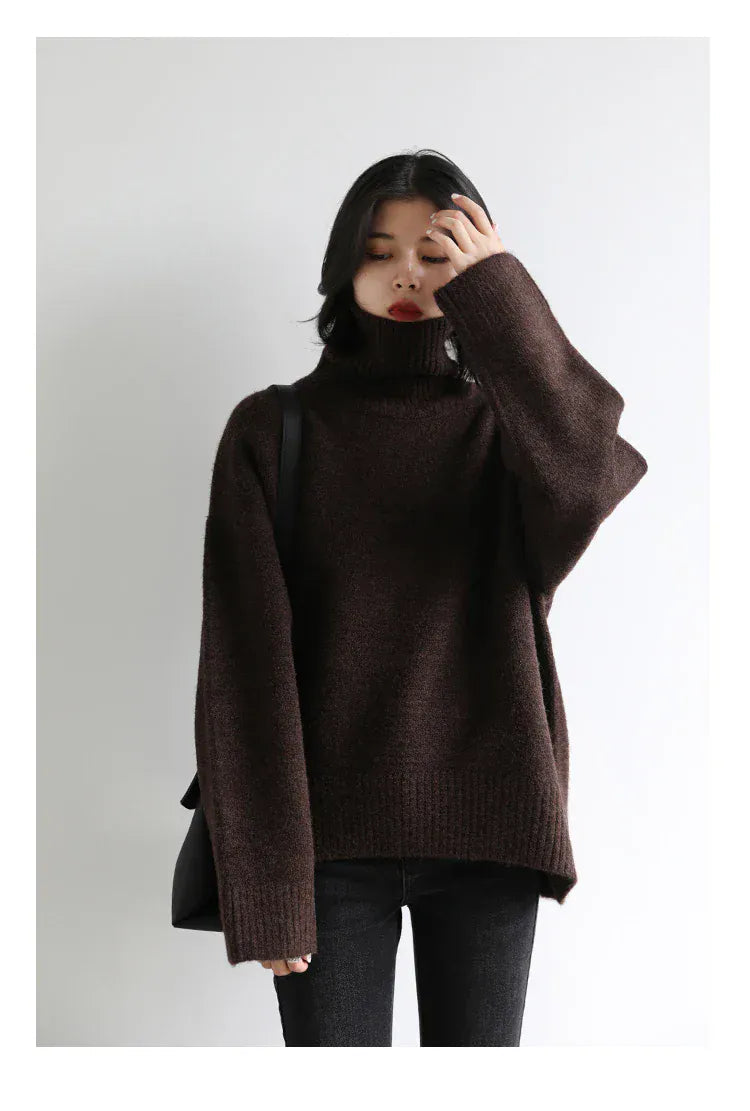 T-line Women's Sweater,  pullover, Loose,  Warm, Solid,  Knitwear,  Autumn / Winter  (2 weeks delivery)
