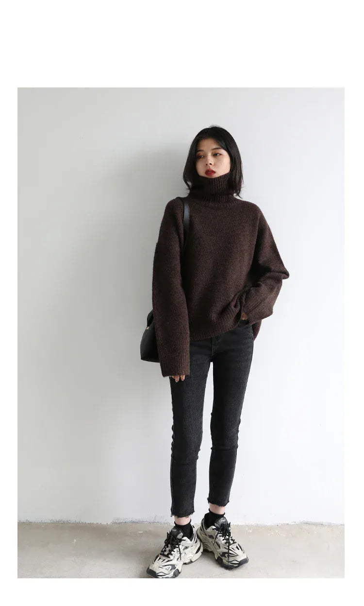 T-line Women's Sweater,  pullover, Loose,  Warm, Solid,  Knitwear,  Autumn / Winter  (2 weeks delivery)