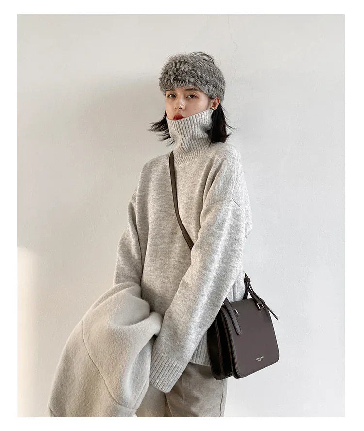 T-line Women's Sweater,  pullover, Loose,  Warm, Solid,  Knitwear,  Autumn / Winter  (2 weeks delivery)