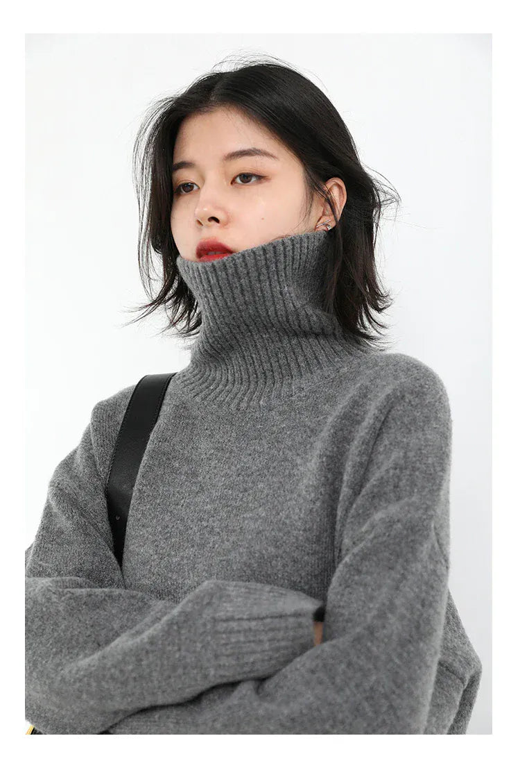 T-line Women's Sweater,  pullover, Loose,  Warm, Solid,  Knitwear,  Autumn / Winter  (2 weeks delivery)