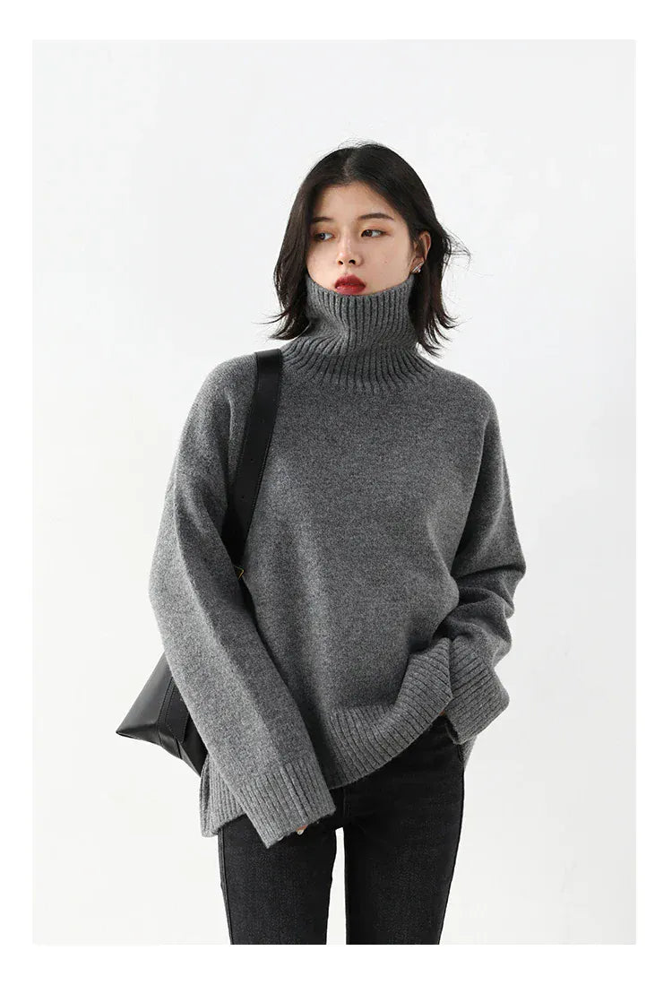 T-line Women's Sweater,  pullover, Loose,  Warm, Solid,  Knitwear,  Autumn / Winter  (2 weeks delivery)