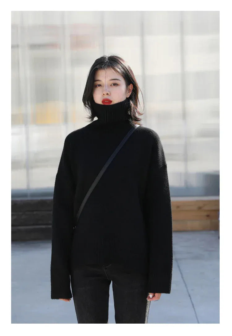 T-line Women's Sweater,  pullover, Loose,  Warm, Solid,  Knitwear,  Autumn / Winter  (2 weeks delivery)