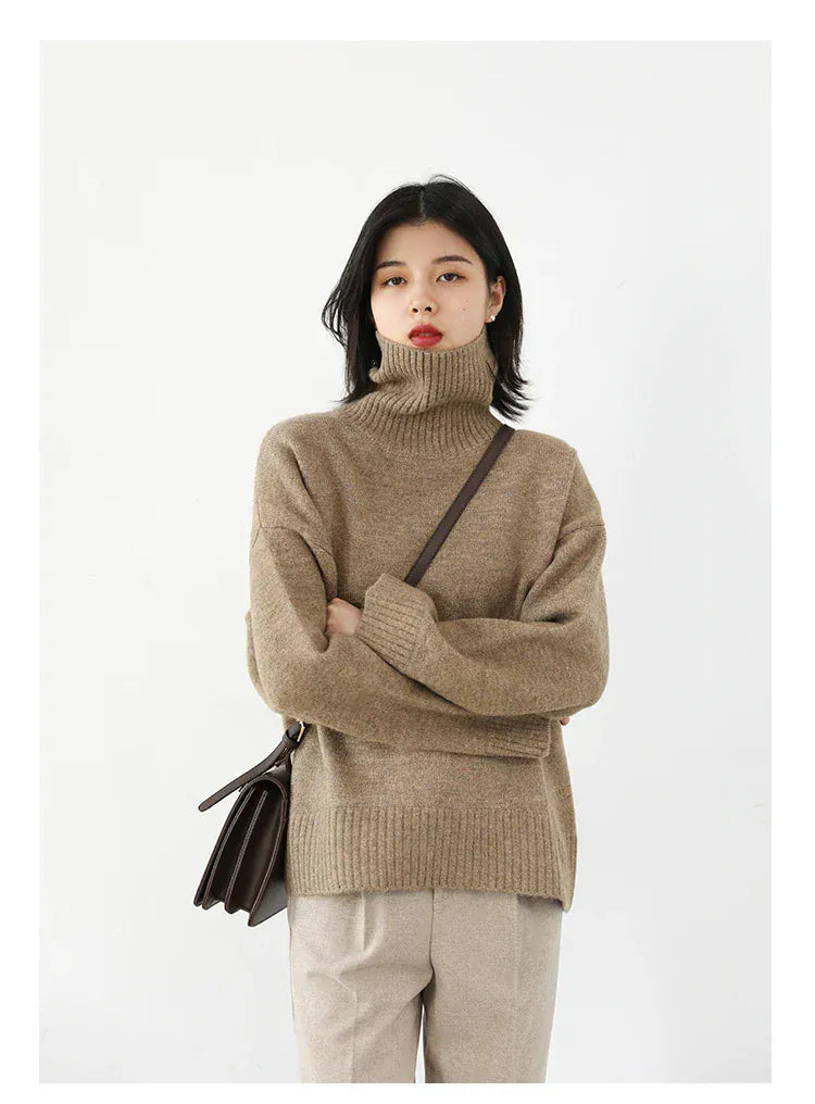 T-line Women's Sweater,  pullover, Loose,  Warm, Solid,  Knitwear,  Autumn / Winter  (2 weeks delivery)