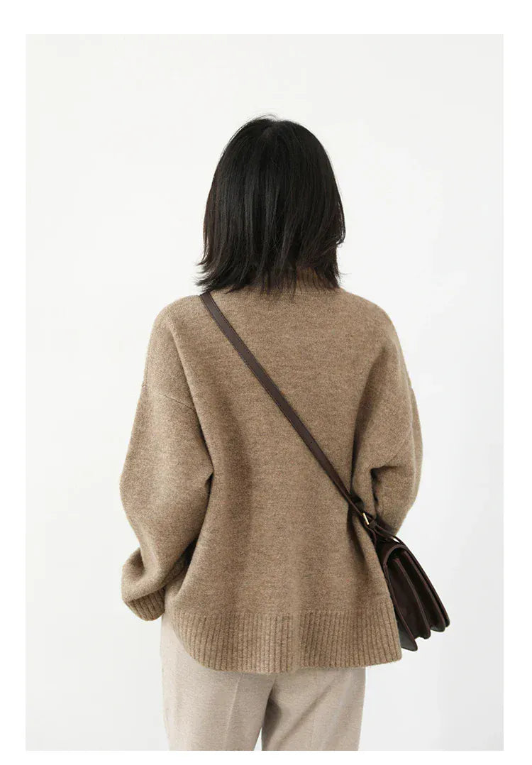 T-line Women's Sweater,  pullover, Loose,  Warm, Solid,  Knitwear,  Autumn / Winter  (2 weeks delivery)