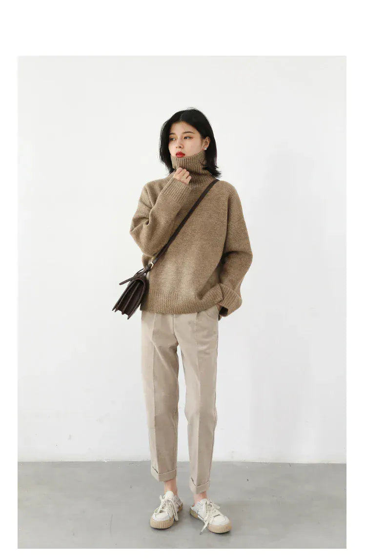 T-line Women's Sweater,  pullover, Loose,  Warm, Solid,  Knitwear,  Autumn / Winter  (2 weeks delivery)