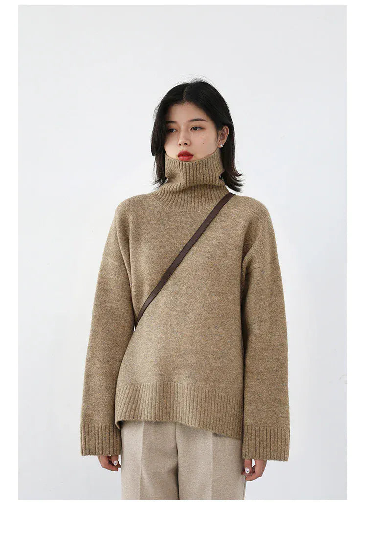 T-line Women's Sweater,  pullover, Loose,  Warm, Solid,  Knitwear,  Autumn / Winter  (2 weeks delivery)