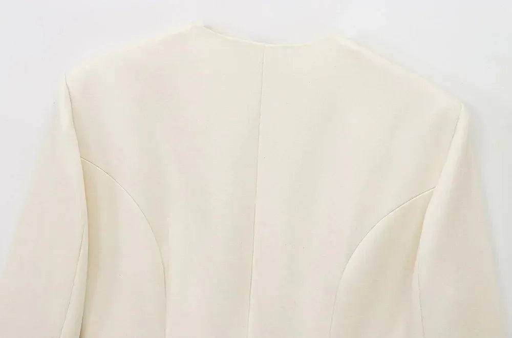 T-line Women's  V-Neck Blazer,  Long Sleeve,  Snap-Button,  jacket (2 weeks delivery)