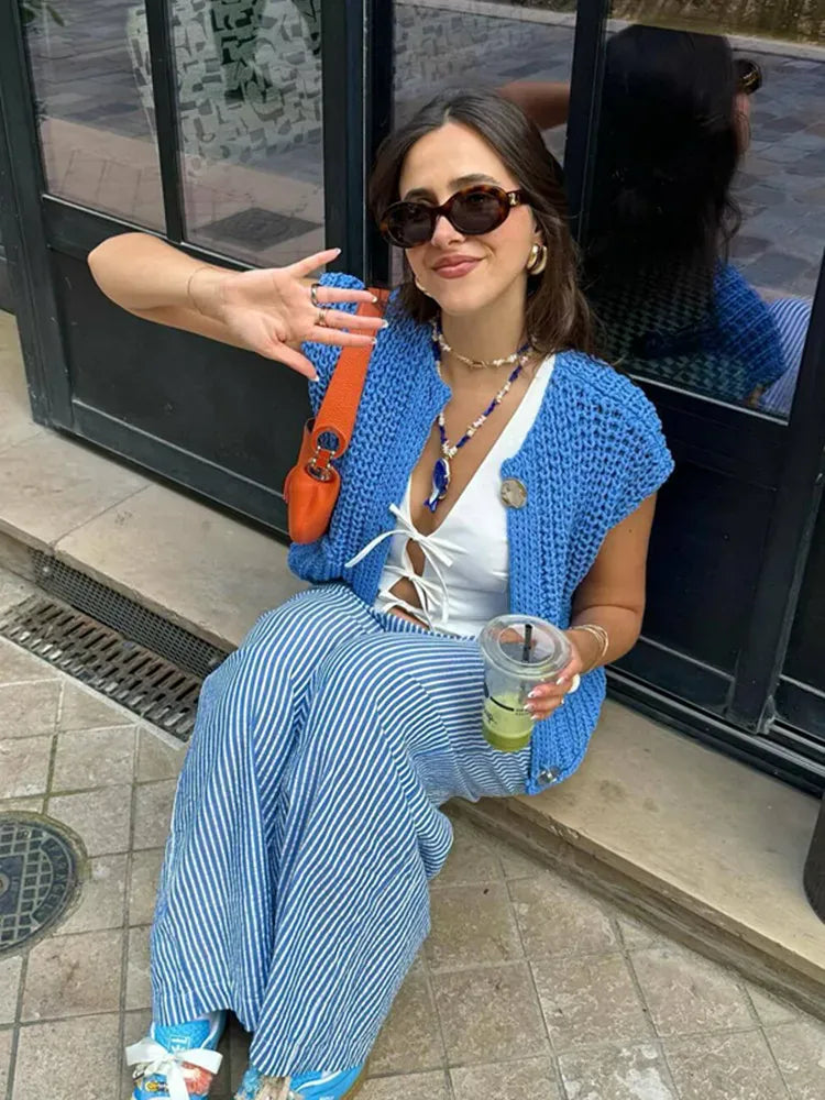 T-line Women's Vest Outerwear Sleeveless Sweater Knit ,Autumn Winter (5 - 10 free delivery)