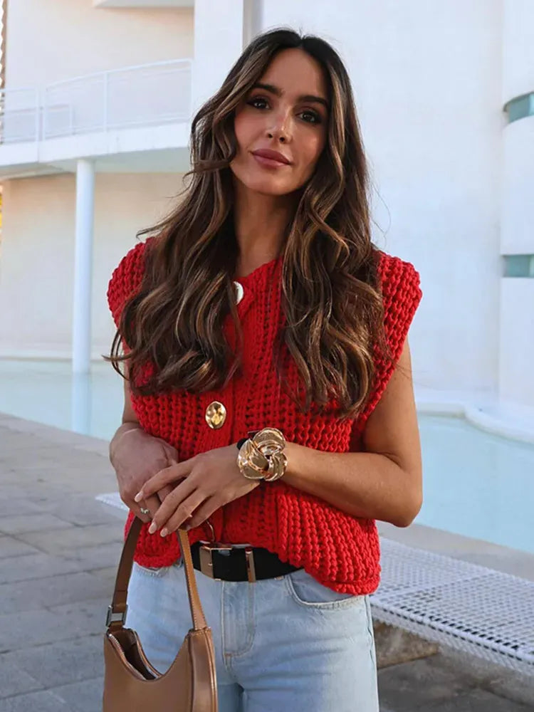 T-line Women's Vest Outerwear Sleeveless Sweater Knit ,Autumn Winter (5 - 10 free delivery)