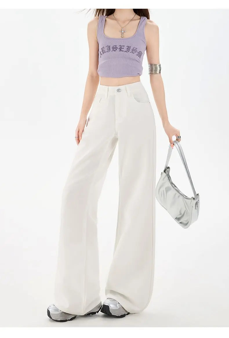 T-line Women's Wide Leg, Jeans  Solid Baggy, Straight Leg, Denim, Waist  (2 weeks delivery)