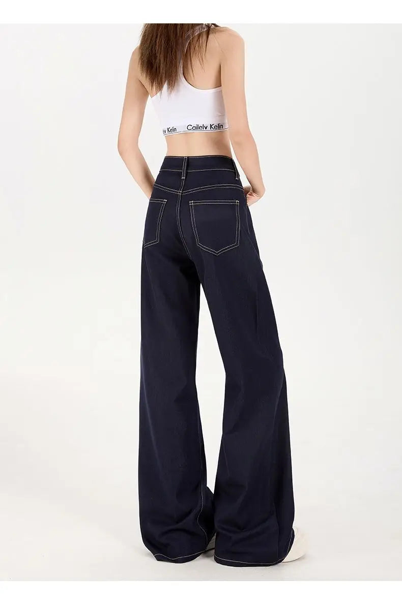 T-line Women's Wide Leg, Jeans  Solid Baggy, Straight Leg, Denim, Waist  (2 weeks delivery)