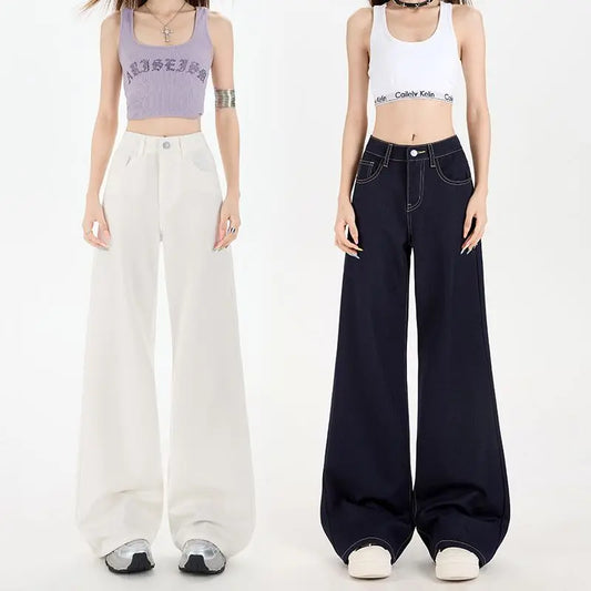 T-line Women's Wide Leg, Jeans  Solid Baggy, Straight Leg, Denim, Waist  (2 weeks delivery)