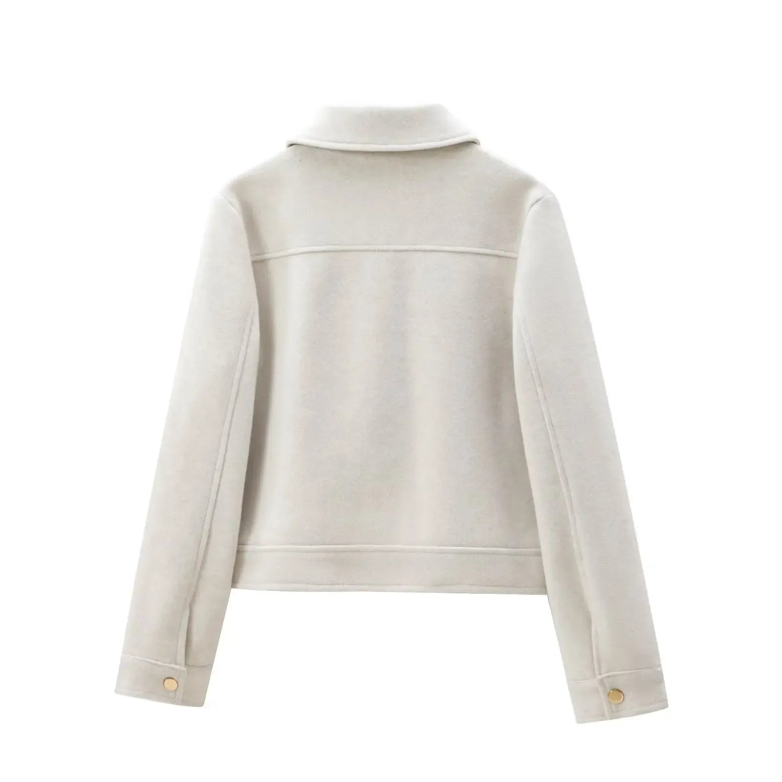 T-line Women's Zipper Jacket, Coat, Winter Long Sleeve Pocket , Short Street  Jacket (2 weeks delivery)