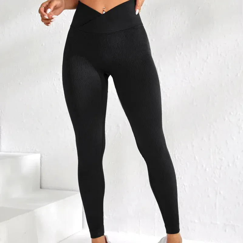 T-line Women Sports Leggings V-waist,  Fitness Pants, Raised Hips, Yoga Pants, Tight (2 weeks delivery)