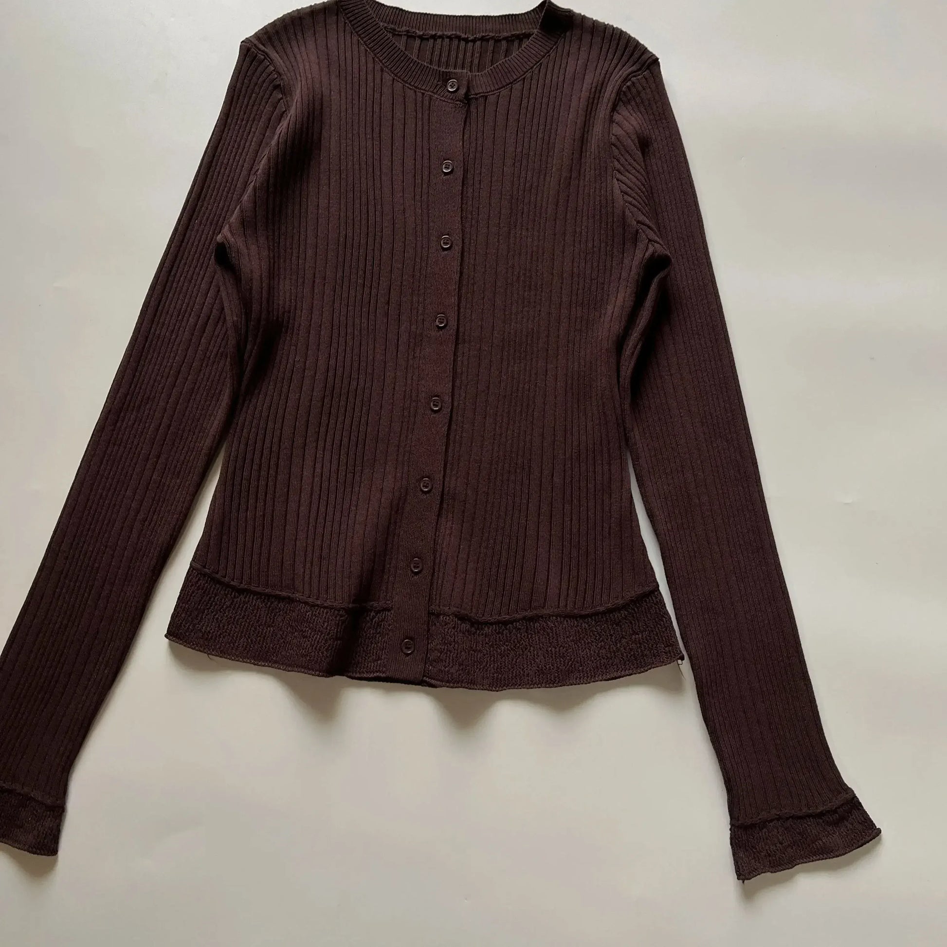 T-line Women Spring Cardigan, Women Knitted O-Neck Single Breasted Pullovers Sweaters  ( 2 weeks delivery)