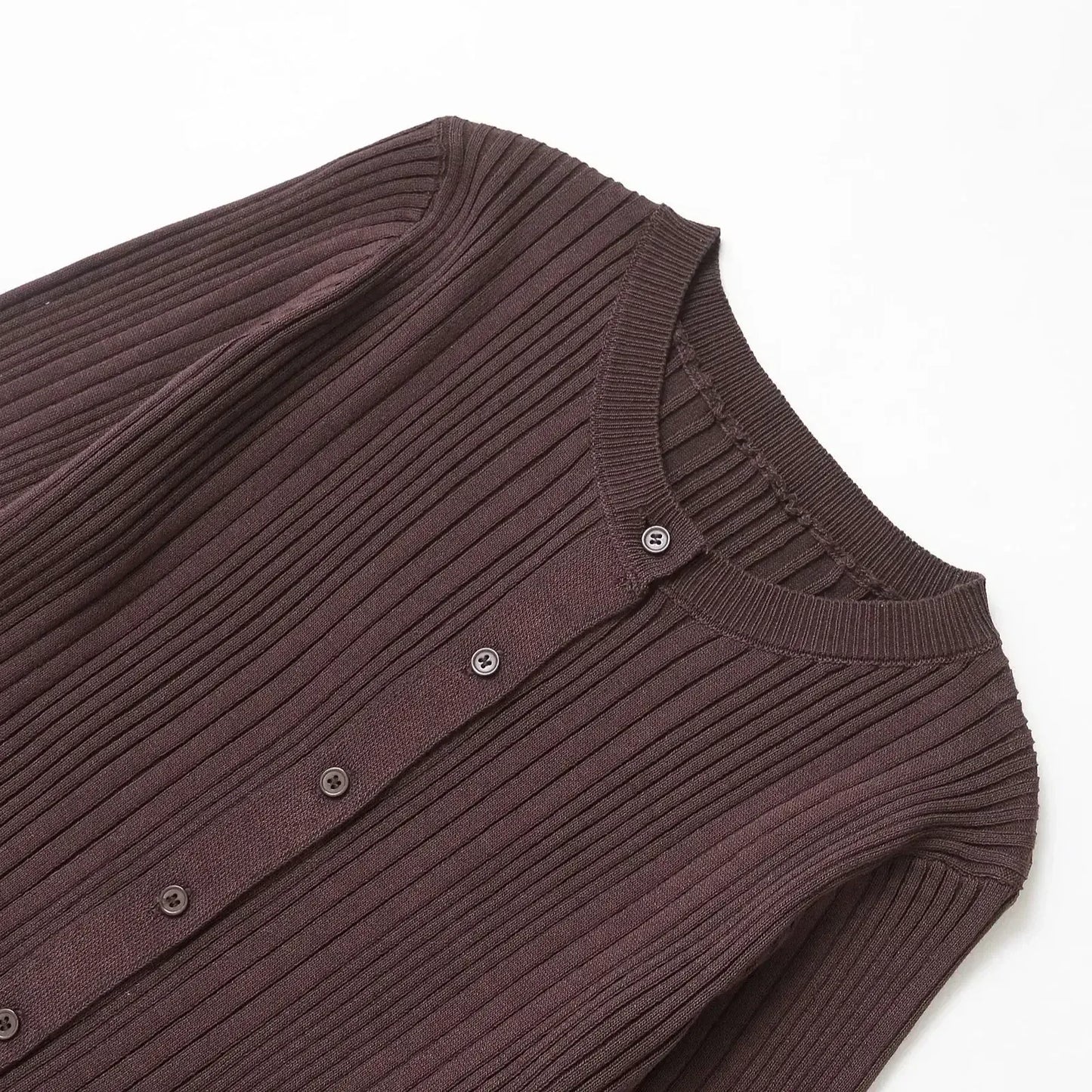 T-line Women Spring Cardigan, Women Knitted O-Neck Single Breasted Pullovers Sweaters  ( 2 weeks delivery)