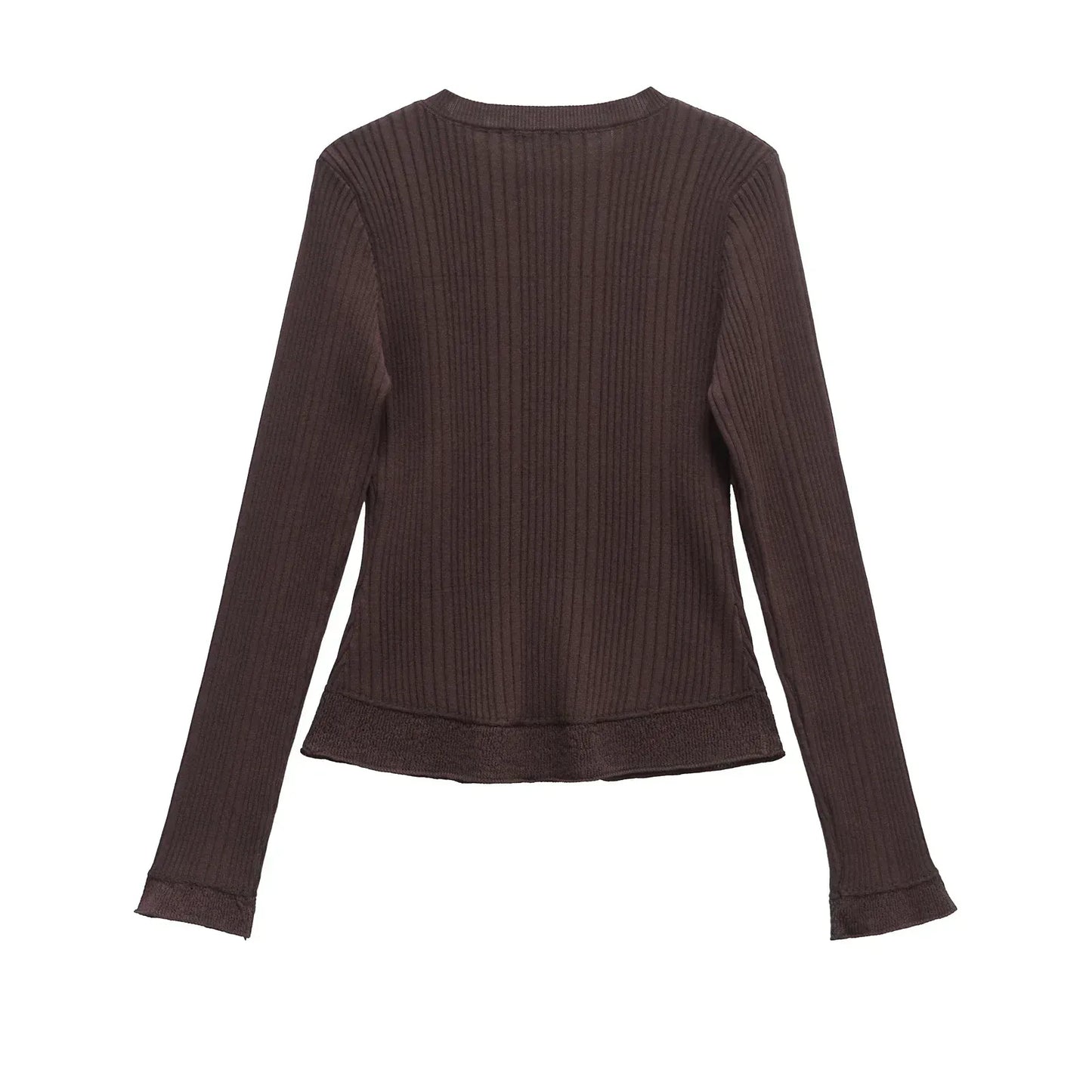 T-line Women Spring Cardigan, Women Knitted O-Neck Single Breasted Pullovers Sweaters  ( 2 weeks delivery)