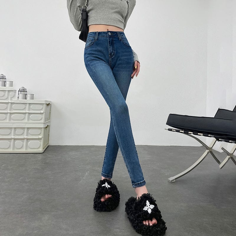 T-line Women Stretchy Skinny Jeans, High Waist,  Pencil Long Pants, Leggings, Straight Leg,  Trousers (2 weeks delivery)