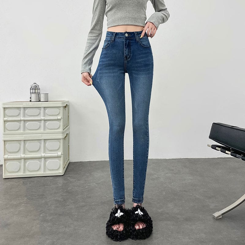 T-line Women Stretchy Skinny Jeans, High Waist,  Pencil Long Pants, Leggings, Straight Leg,  Trousers (2 weeks delivery)