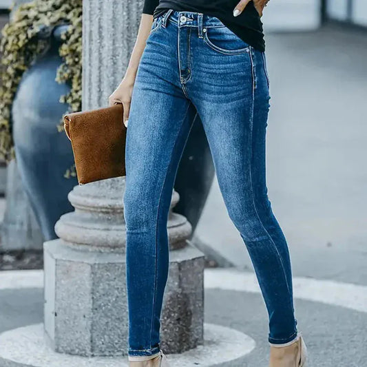 T-line Women Stretchy Skinny Jeans, High Waist,  Pencil Long Pants, Leggings, Straight Leg,  Trousers (2 weeks delivery)