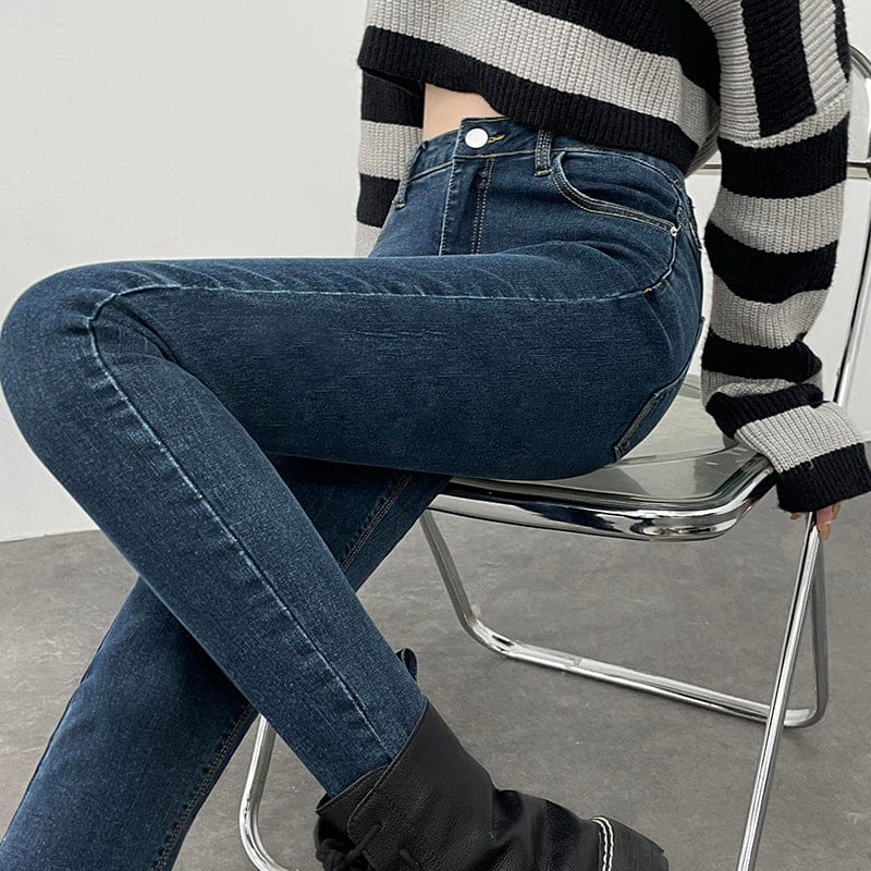 T-line Women Stretchy Skinny Jeans, High Waist,  Pencil Long Pants, Leggings, Straight Leg,  Trousers (2 weeks delivery)