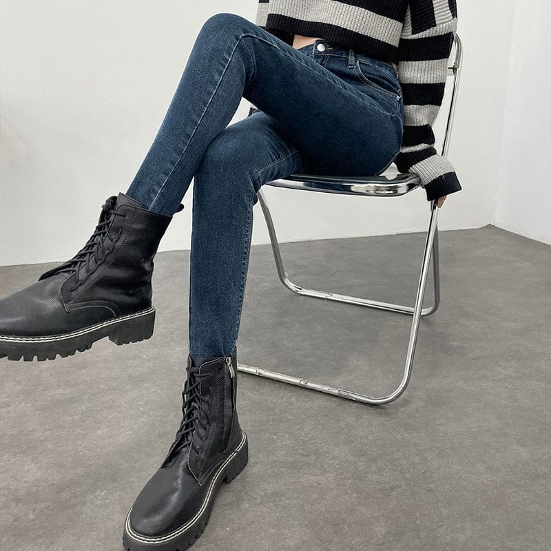 T-line Women Stretchy Skinny Jeans, High Waist,  Pencil Long Pants, Leggings, Straight Leg,  Trousers (2 weeks delivery)