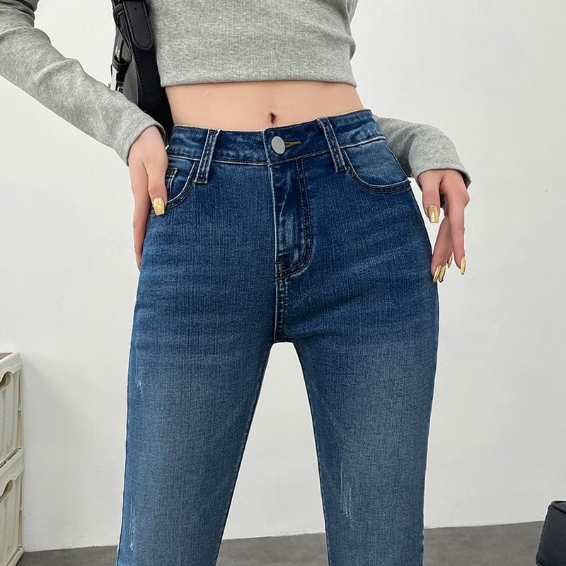 T-line Women Stretchy Skinny Jeans, High Waist,  Pencil Long Pants, Leggings, Straight Leg,  Trousers (2 weeks delivery)