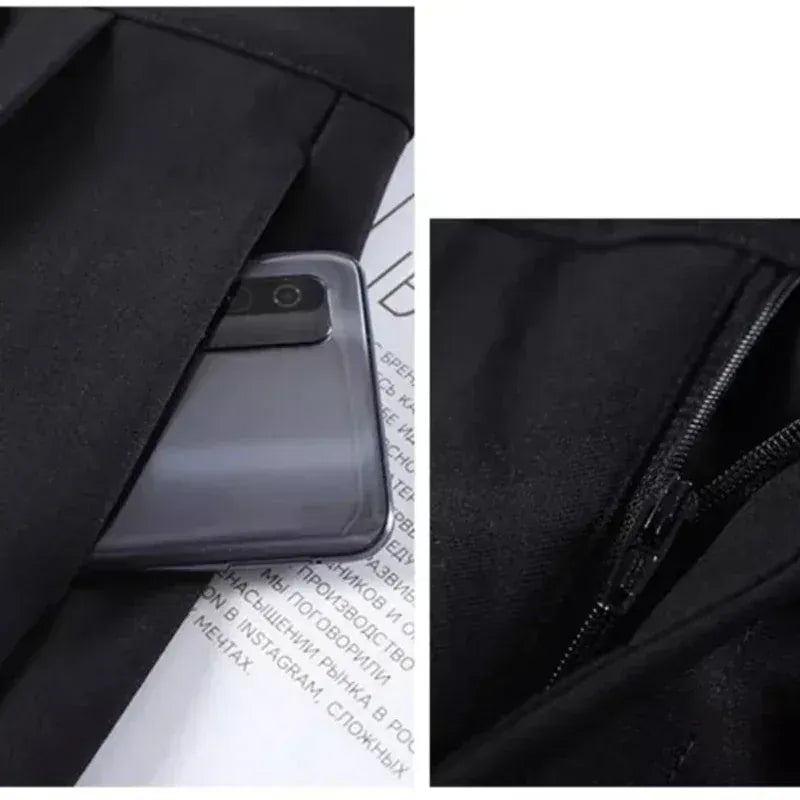 T-line Women  Suit Pants,  Wide Straight Leg, Double Button, Trouser, High Waist  (2 WEEKS DELIVERY)