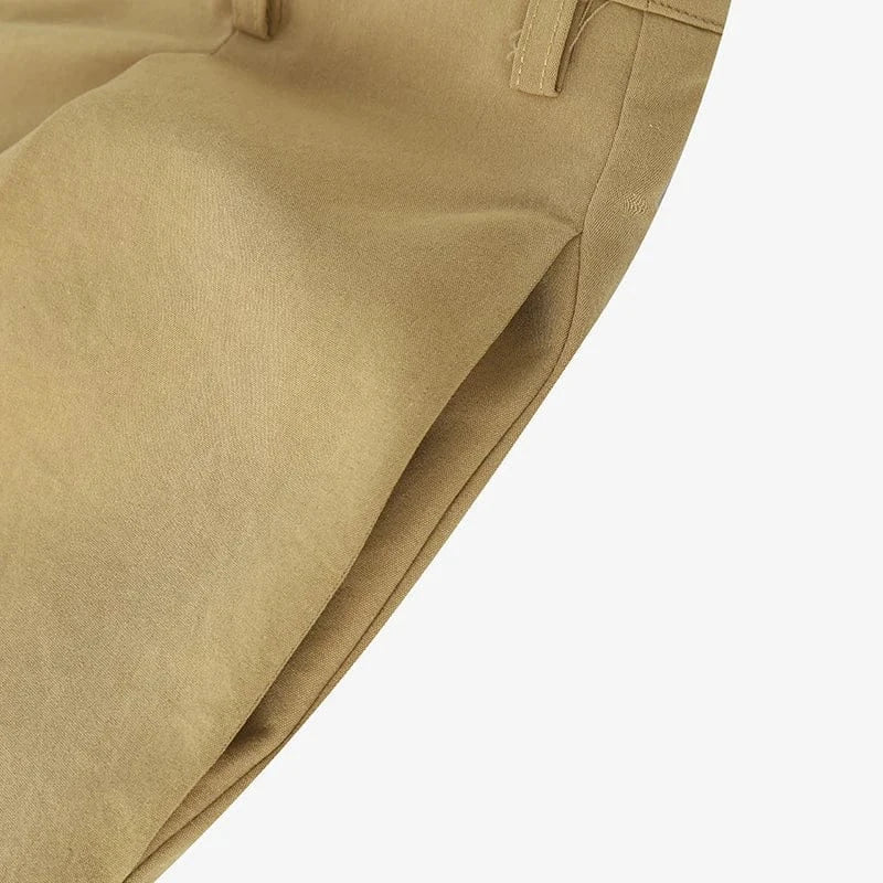 T-line Women  Trousers, Summer High Waist Calf-Length Pants, Solid color,  Pockets Wide Leg(2 weeks delivery)