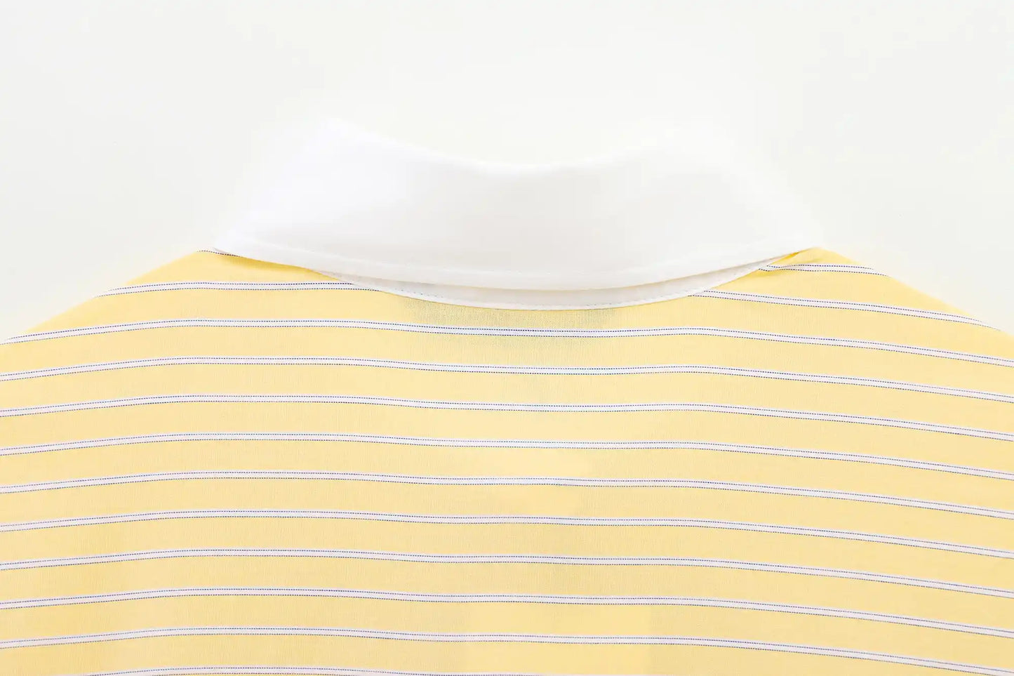 T-line Women  Yellow Shirt, Striped, Lapel Buttons, Loose Shirt, blouse (2 weeks delivery)