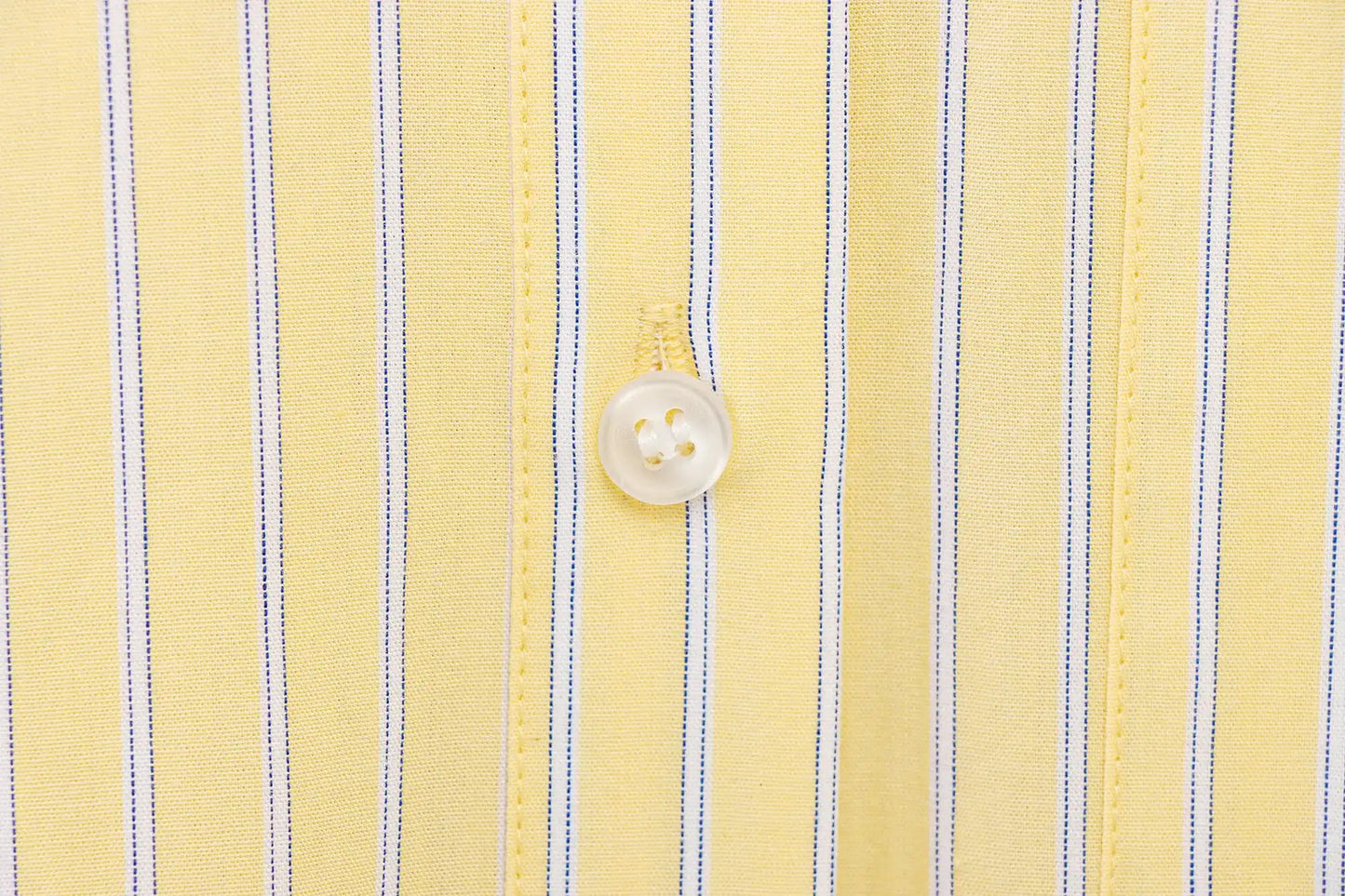T-line Women  Yellow Shirt, Striped, Lapel Buttons, Loose Shirt, blouse (2 weeks delivery)