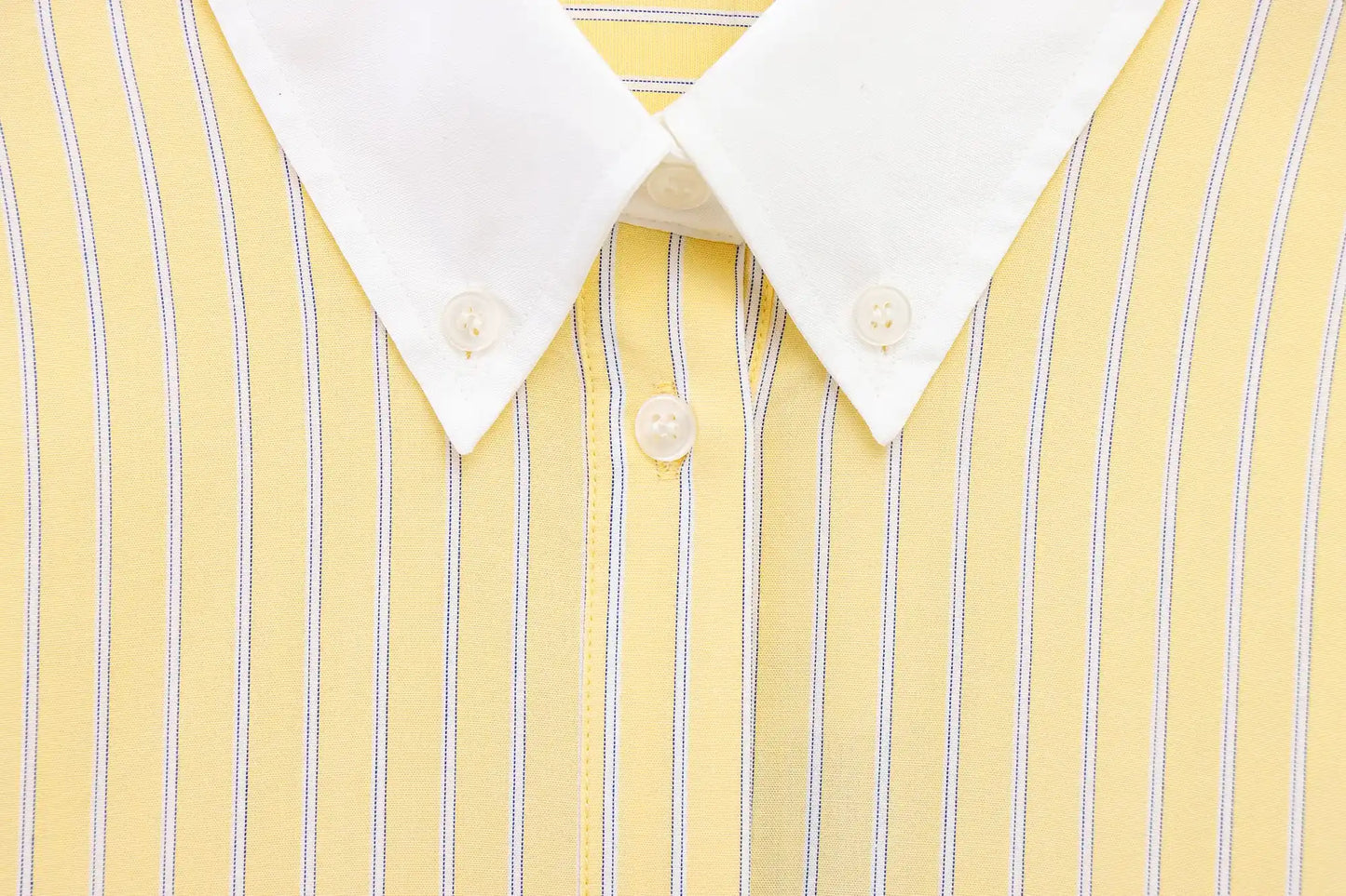 T-line Women  Yellow Shirt, Striped, Lapel Buttons, Loose Shirt, blouse (2 weeks delivery)