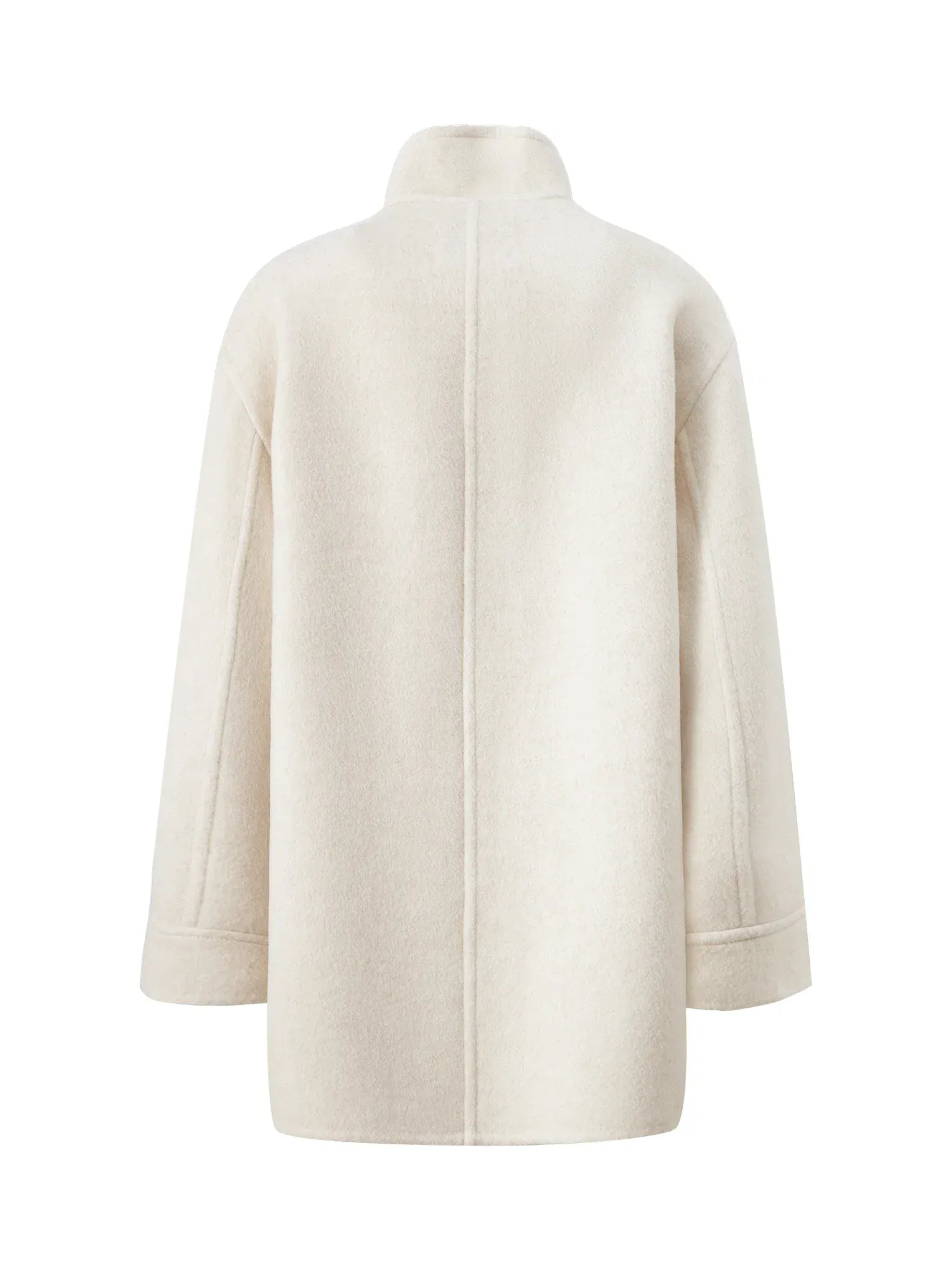 T-line Wool Coat  Women  Buttons, Standing Collar, and Double-Faced Design  (2 weeks delivery)