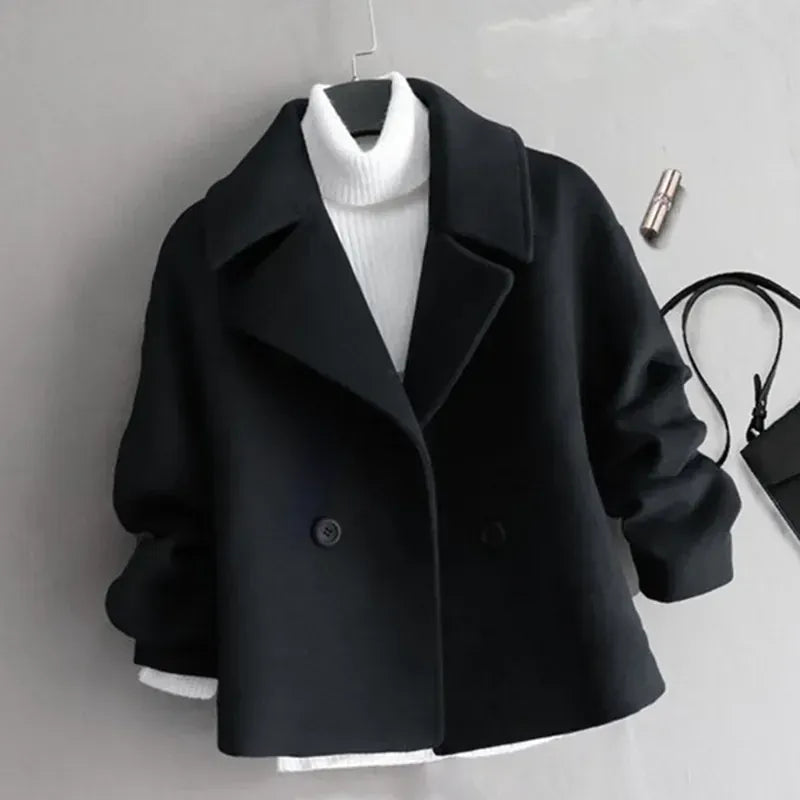 T-line Woolen Jacket For Women, Winter, Single Button Overcoat (2 weeks delivery)