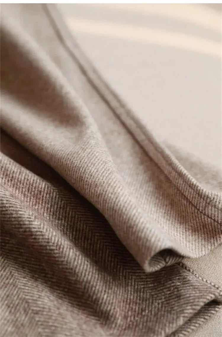 T-line Woolen Pants Women's, Pencil Pants , Fall/Winter, High Waist, Elegant Casual,  Trousers, Female,  Pants (2 weeks delivery)