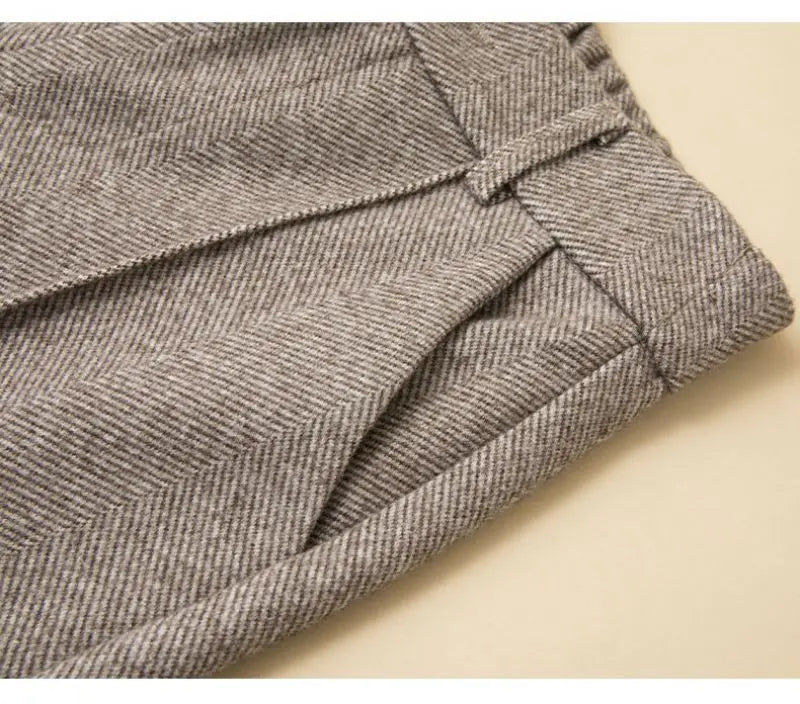 T-line Woolen  Pencil High Waist  Women's Pants,  Trousers Thick,  Suit Pants, For Women (2 weeks delivery)