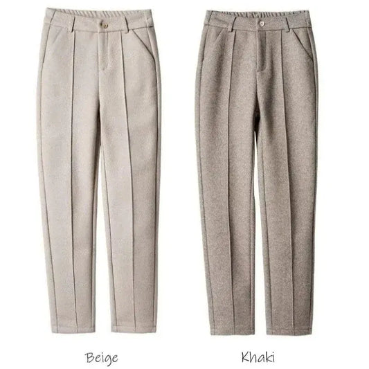 T-line Woolen  Pencil High Waist  Women's Pants,  Trousers Thick,  Suit Pants, For Women (2 weeks delivery)