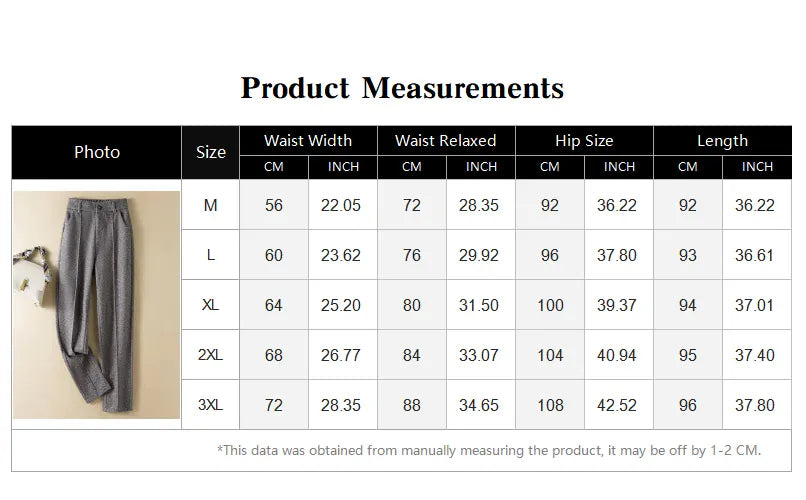 T-line Woolen  Pencil High Waist  Women's Pants,  Trousers Thick,  Suit Pants, For Women (2 weeks delivery)
