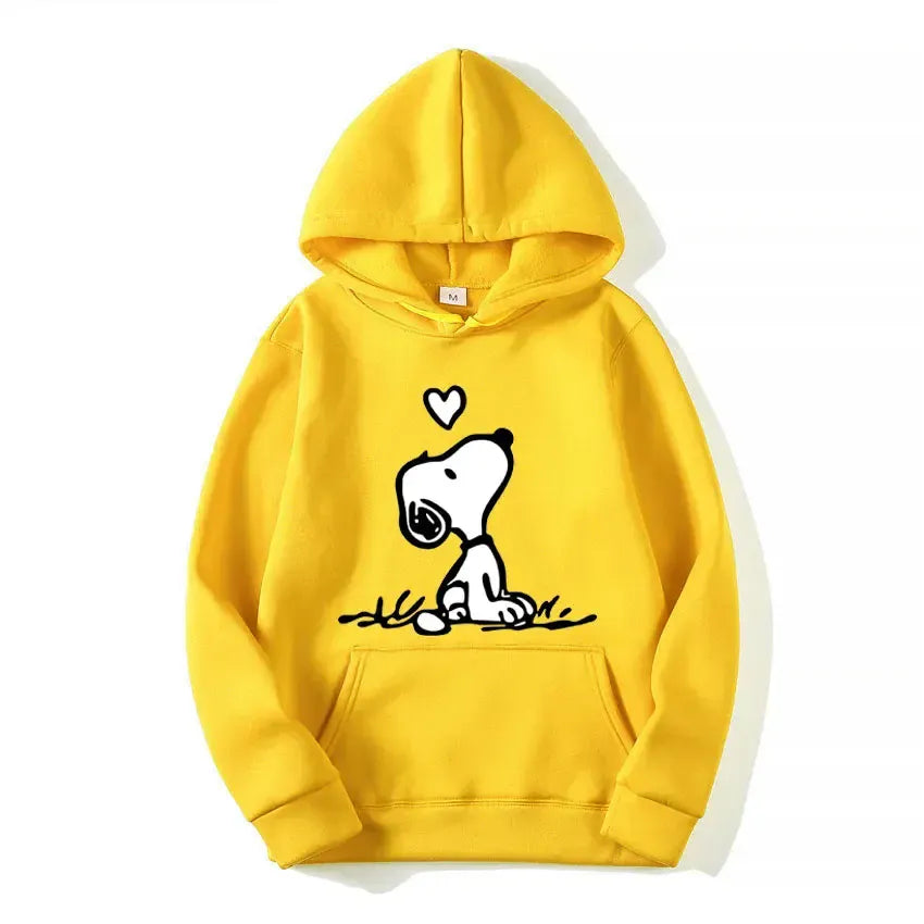 T-line Yellow / XS Cartoon Comics Snoopy Hoodie Women , Pullover  Autumn Sweatshirt (2 weeks delivery)