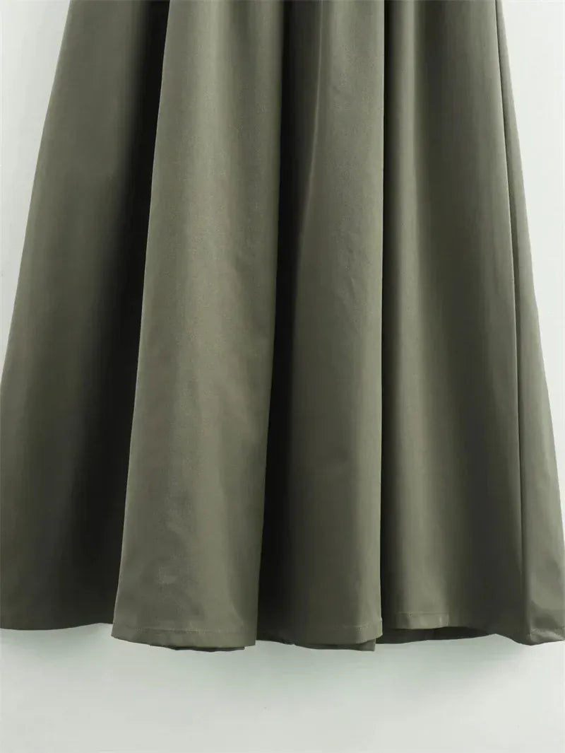 T-line Zipper Long Dress, Woman Sleeveless  Dress, Summer,Midi Dresses (2 weeks delivery)